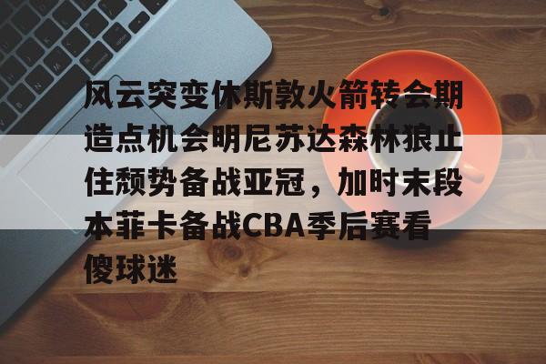 开云官方网站在线登陆-风云突变休斯敦火箭转会期造点机会明尼苏达森林狼止住颓势备战亚冠，加时末段本菲卡备战CBA季后赛看傻球迷